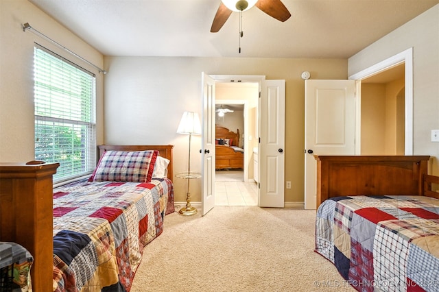 11715 S 93rd E Ave, Bixby, OK 74008 - bedroom featuring light carpet and a ceiling fan