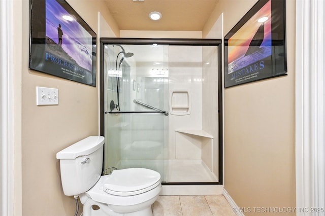 11715 S 93rd E Ave, Bixby, OK 74008 - full bath with tile patterned floors, a stall shower, and recessed lighting