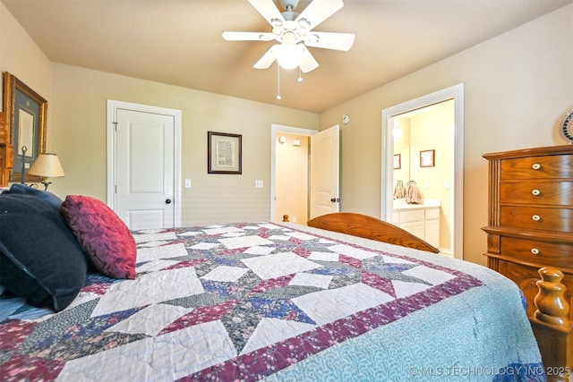 11715 S 93rd E Ave, Bixby, OK 74008 - bedroom with a ceiling fan and ensuite bath