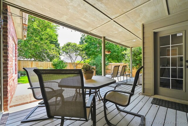 11715 S 93rd E Ave, Bixby, OK 74008 - deck featuring outdoor dining area