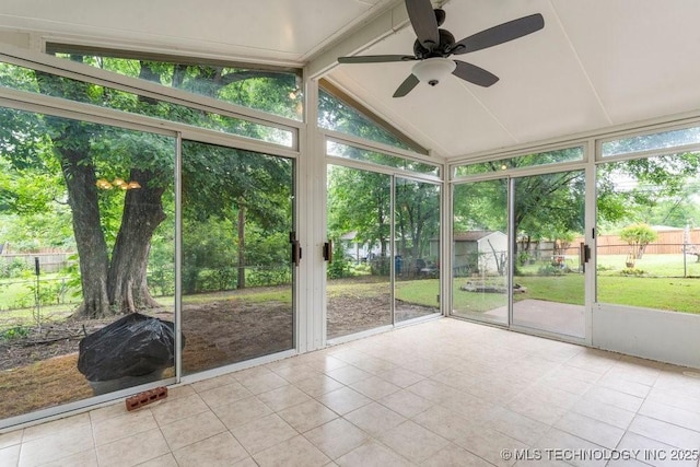 349 S 185th E Ave, Tulsa, OK 74108 - unfurnished sunroom with a ceiling fan