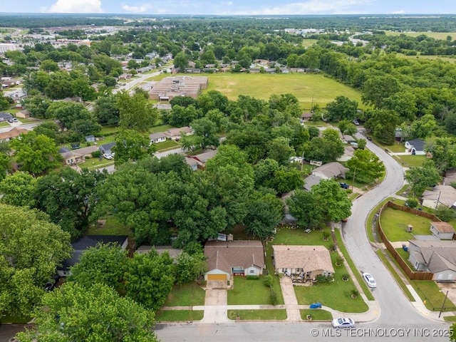 349 S 185th E Ave, Tulsa, OK 74108 - aerial perspective of suburban area