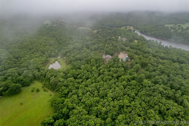 5687 Lake Jackson Rd, Mounds, OK 74047 - drone / aerial view of a large body of water and a forest
