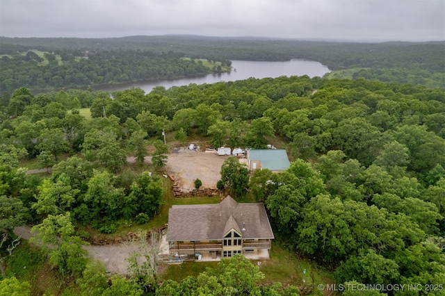 5687 Lake Jackson Rd, Mounds, OK 74047 - drone / aerial view of a heavily wooded area and a nearby body of water