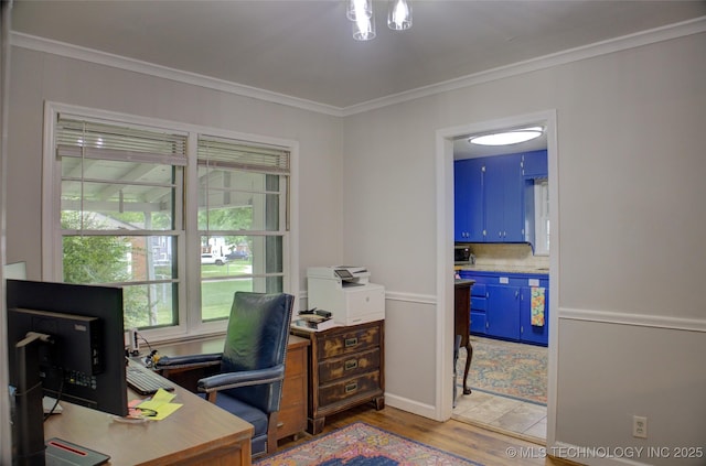 806 S New Haven Ave, Tulsa, OK 74112 - office space featuring wood finished floors and crown molding