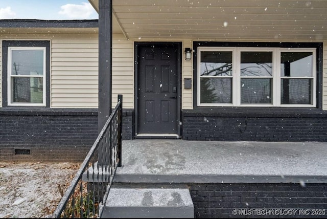 5720 E 21st St, Tulsa, OK 74114 - doorway to property with crawl space