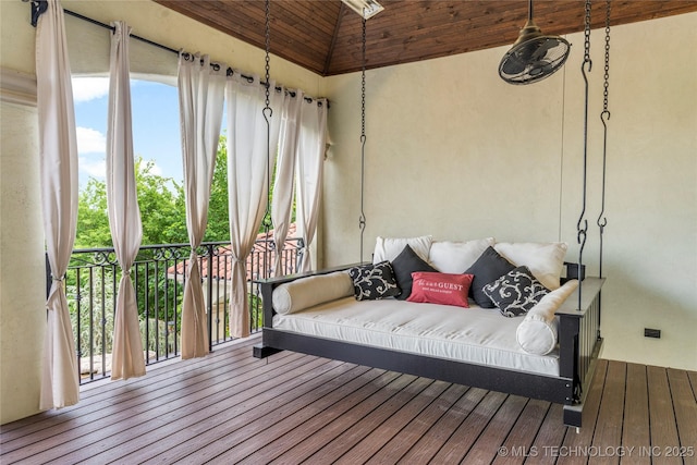 5879 N Eagle Summit Rd, Owasso, OK 74055 - sunroom / solarium featuring vaulted ceiling