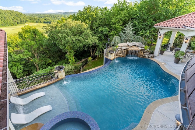5879 N Eagle Summit Rd, Owasso, OK 74055 - view of pool featuring a patio area and a gazebo