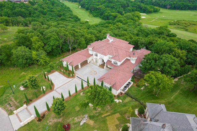5879 N Eagle Summit Rd, Owasso, OK 74055 - aerial view of property and surrounding area with a local golf course