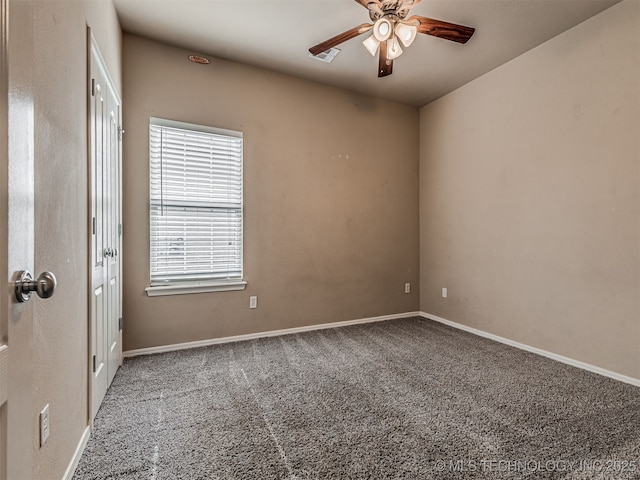 4610 E 142nd St S, Bixby, OK 74008 - spare room with ceiling fan and carpet flooring