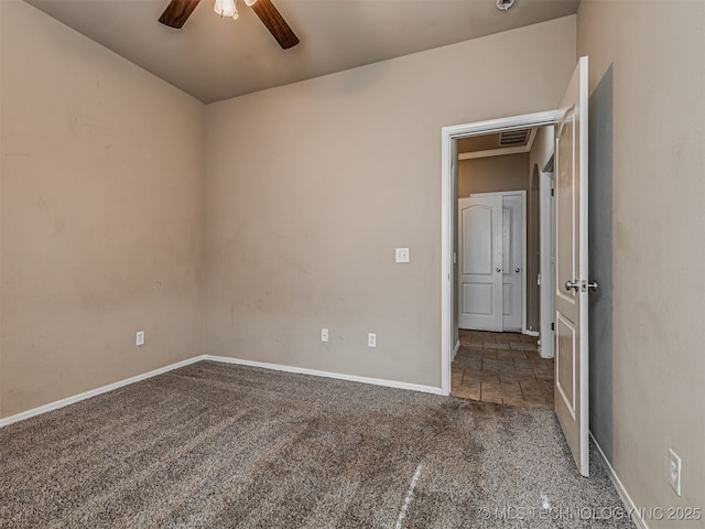 4610 E 142nd St S, Bixby, OK 74008 - carpeted spare room featuring a ceiling fan and baseboards