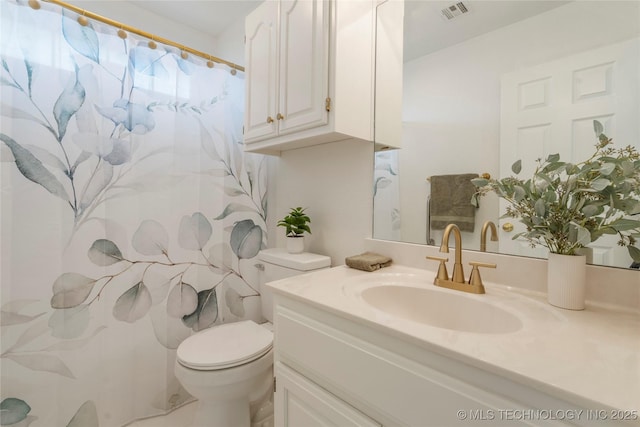 5202 Greenan Dr, Sand Springs, OK 74063 - bathroom with toilet, vanity, and a shower with curtain