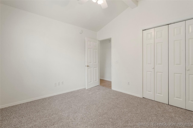 5202 Greenan Dr, Sand Springs, OK 74063 - unfurnished bedroom with carpet flooring, a closet, baseboards, and ceiling fan
