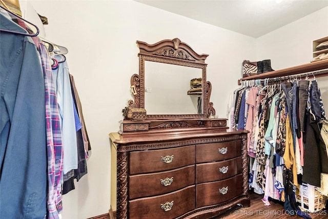 911 S Boyd Pl, Sapulpa, OK 74066 - spacious closet featuring dark wood-style flooring