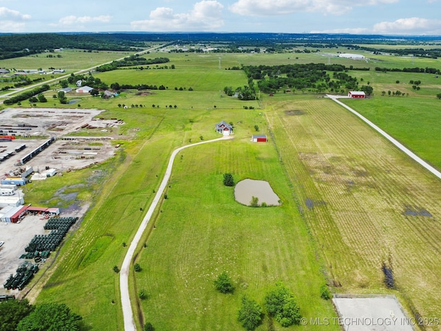 5757 W 181st St S, Mounds, OK 74047 - aerial view of sparsely populated area with large plots for crops