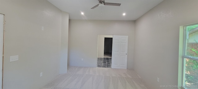 510 S Madison Ave, Wagoner, OK 74467 - spare room with ceiling fan, carpet floors, and plenty of natural light
