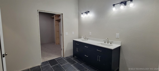 510 S Madison Ave, Wagoner, OK 74467 - full bathroom featuring double vanity and tile patterned flooring