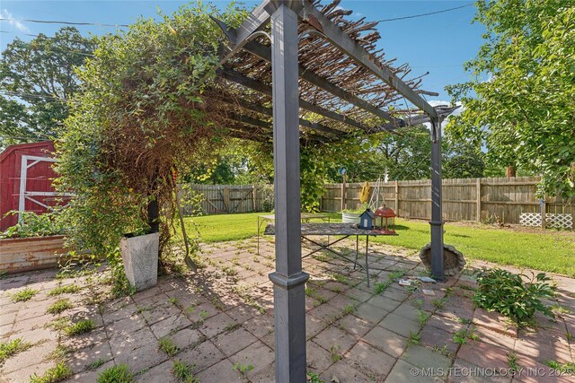 1401 E S Ave, Mcalester, OK 74501 - view of patio featuring a pergola