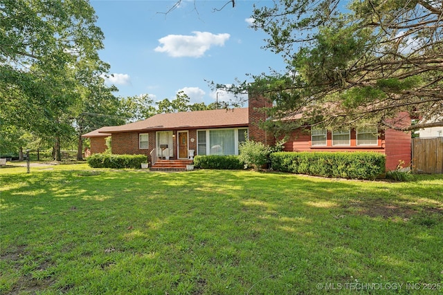 1401 E S Ave, Mcalester, OK 74501 - single story home featuring a chimney and brick siding