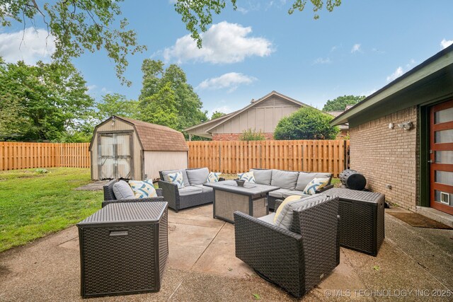 5212 S 68th E Pl, Tulsa, OK 74145 - view of patio / terrace with an outdoor hangout area