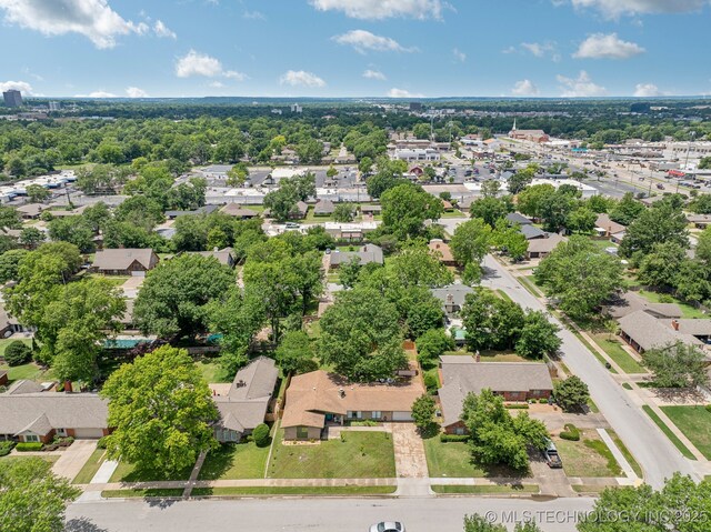 5212 S 68th E Pl, Tulsa, OK 74145 - aerial perspective of suburban area featuring a tree filled landscape