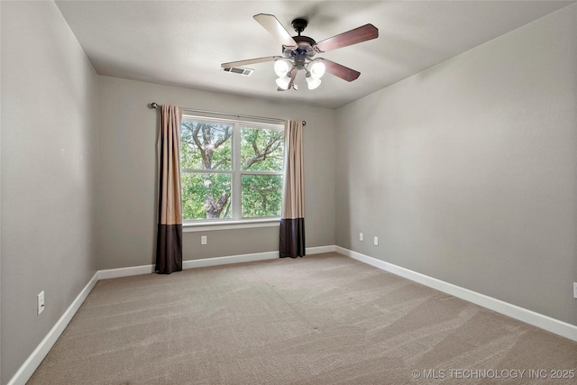 465 E 113th St S, Jenks, OK 74037 - empty room with ceiling fan, baseboards, and light carpet