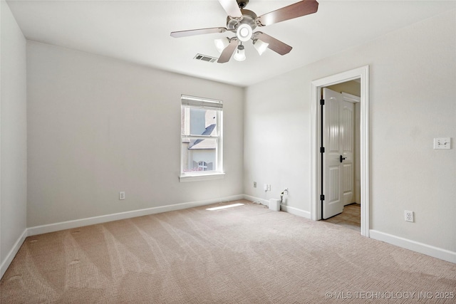 465 E 113th St S, Jenks, OK 74037 - empty room featuring light colored carpet, baseboards, and a ceiling fan