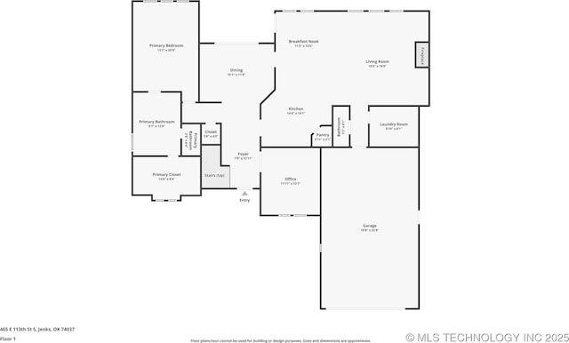 465 E 113th St S, Jenks, OK 74037 - home floor plan
