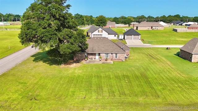 2102 N Peaceful Ln, Stigler, OK 74462 - aerial perspective of suburban area