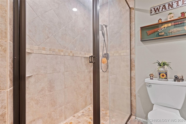 1307 Chickasaw Rd, Calera, OK 74730 - full bathroom with a shower stall and toilet