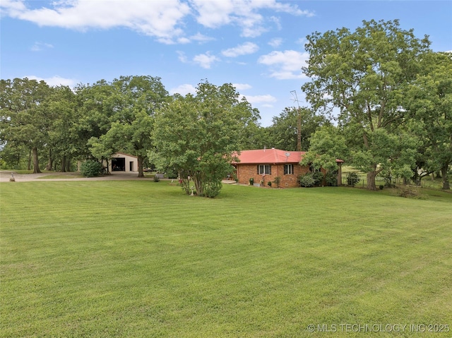 1307 Chickasaw Rd, Calera, OK 74730 - view of grassy yard