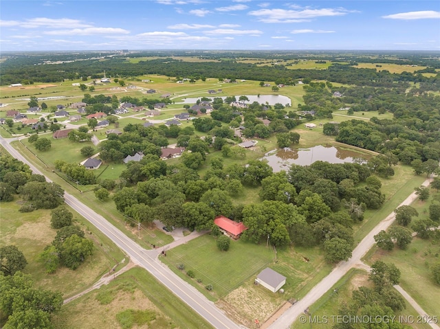 1307 Chickasaw Rd, Calera, OK 74730 - drone / aerial view of a large body of water