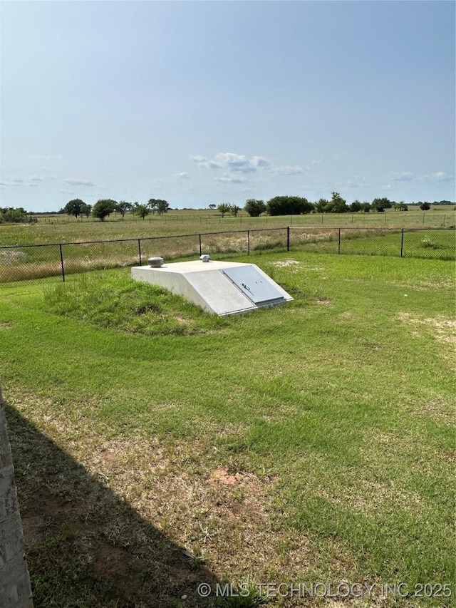 128 Crimson Ln, Calera, OK 74730 - entry to storm shelter featuring a view of rural / pastoral area