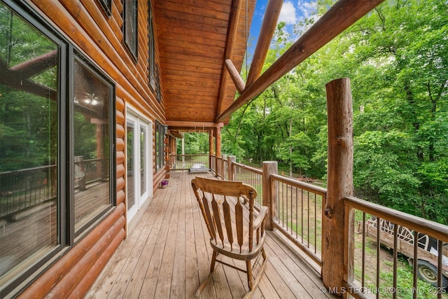21745 E 660th Rd, Tahlequah, OK 74464 - view of wooden deck