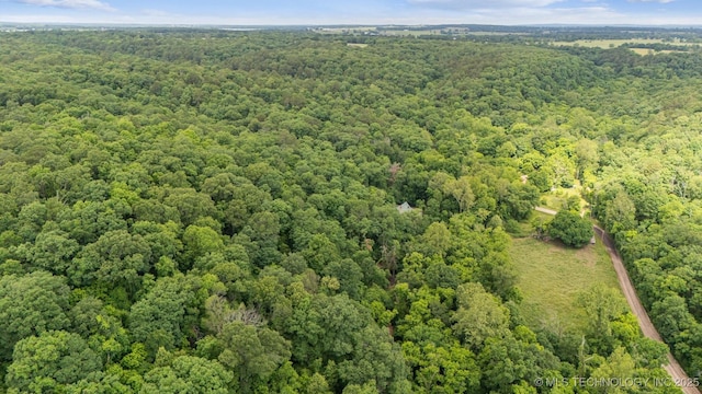 21745 E 660th Rd, Tahlequah, OK 74464 - drone / aerial view of a heavily wooded area