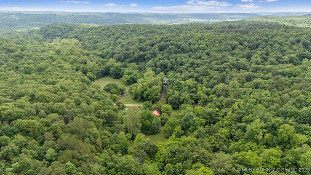 21745 E 660th Rd, Tahlequah, OK 74464 - drone / aerial view of a forest and mountains