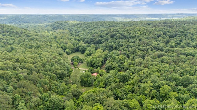 21745 E 660th Rd, Tahlequah, OK 74464 - bird's eye view of a heavily wooded area