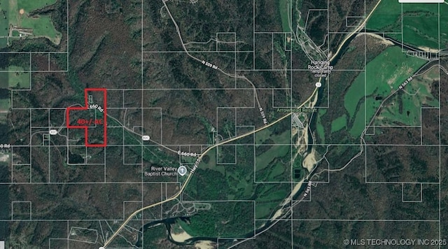 21745 E 660th Rd, Tahlequah, OK 74464 - map of property location