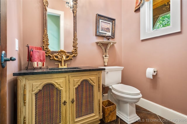 10144 N Dover Pl, Owasso, OK 74055 - half bath featuring vanity and tile patterned flooring