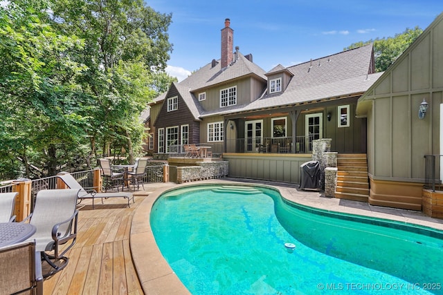 10144 N Dover Pl, Owasso, OK 74055 - view of pool with a deck