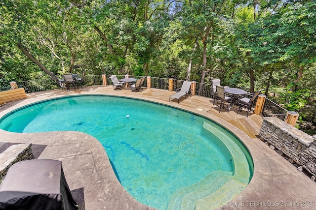 10144 N Dover Pl, Owasso, OK 74055 - view of pool featuring outdoor dining area and a deck