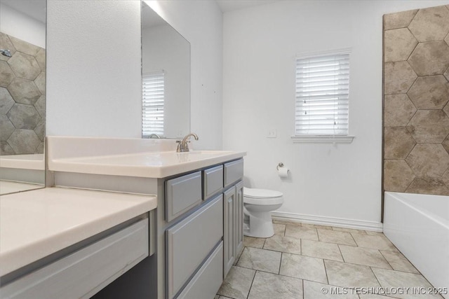 153 Founders Ln, Durant, OK 74701 - full bath featuring vanity, toilet, and shower / washtub combination