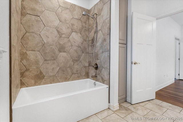 153 Founders Ln, Durant, OK 74701 - full bath with tile patterned flooring, baseboards, and shower / bath combination