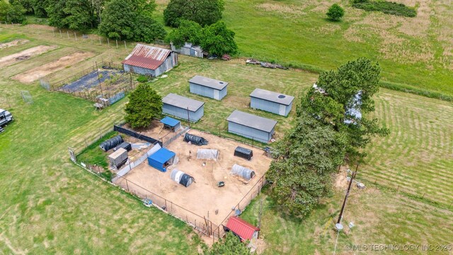 11029 N 3670th Rd, Okemah, OK 74884 - overview of rural landscape