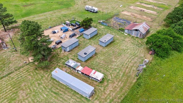 11029 N 3670th Rd, Okemah, OK 74884 - overview of rural landscape