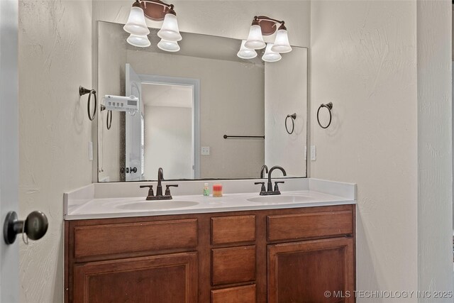 1204 Gantt, Marietta, OK 73448 - full bathroom with double vanity