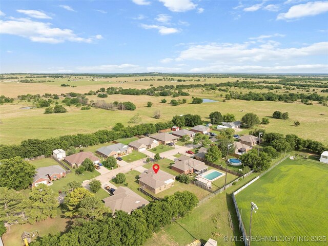 1204 Gantt, Marietta, OK 73448 - aerial perspective of suburban area