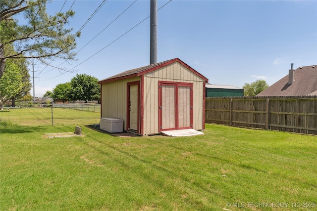 21542 E 103rd St S, Broken Arrow, OK 74014 - view of shed with a fenced backyard