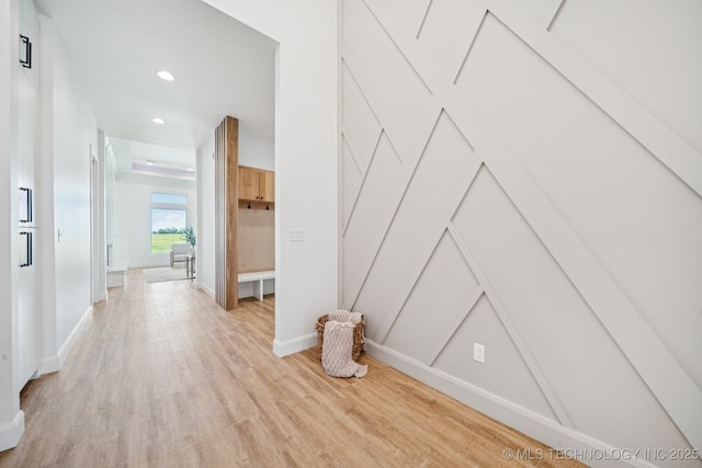 2357 E 134th Cir, Bixby, OK 74008 - hallway with light wood-style floors and recessed lighting