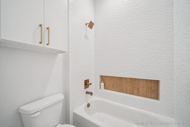 2357 E 134th Cir, Bixby, OK 74008 - bathroom featuring toilet and shower / bathtub combination